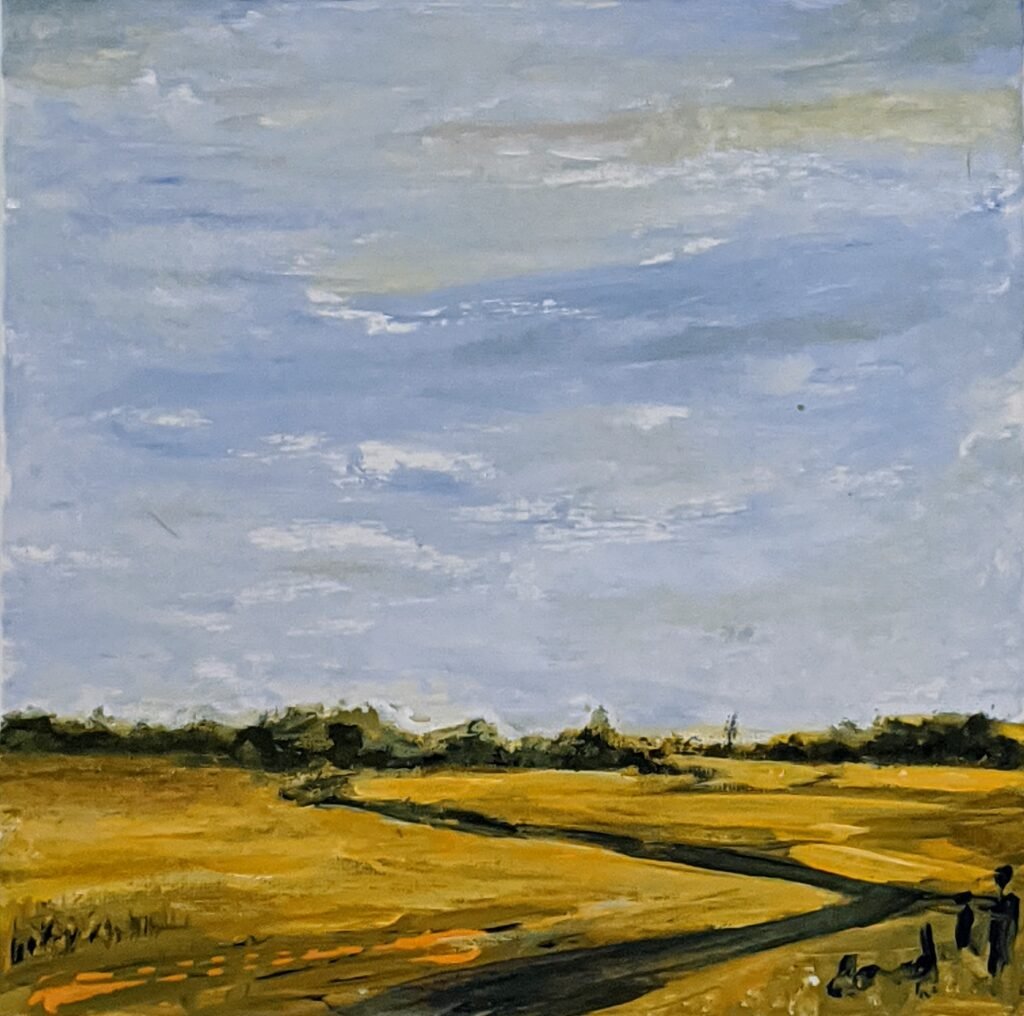 Fields landscape painting