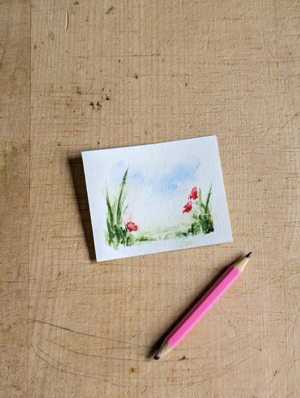 children's painting ideas. miniature ACEO painting