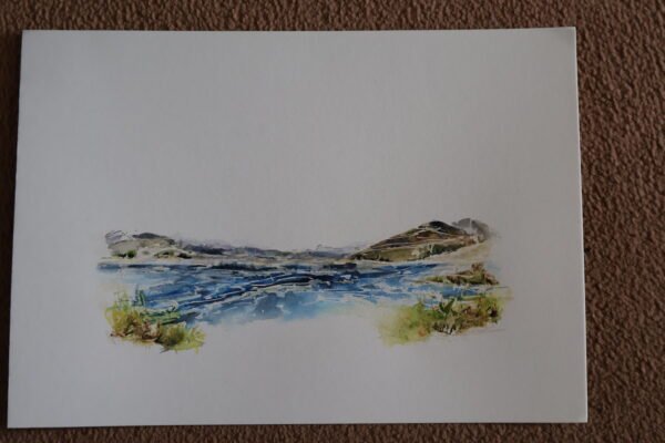 The original of my watercolour seascape. Not for sale but prints are available
