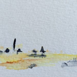 Tuscan Heat watercolour ACEO miniature painting