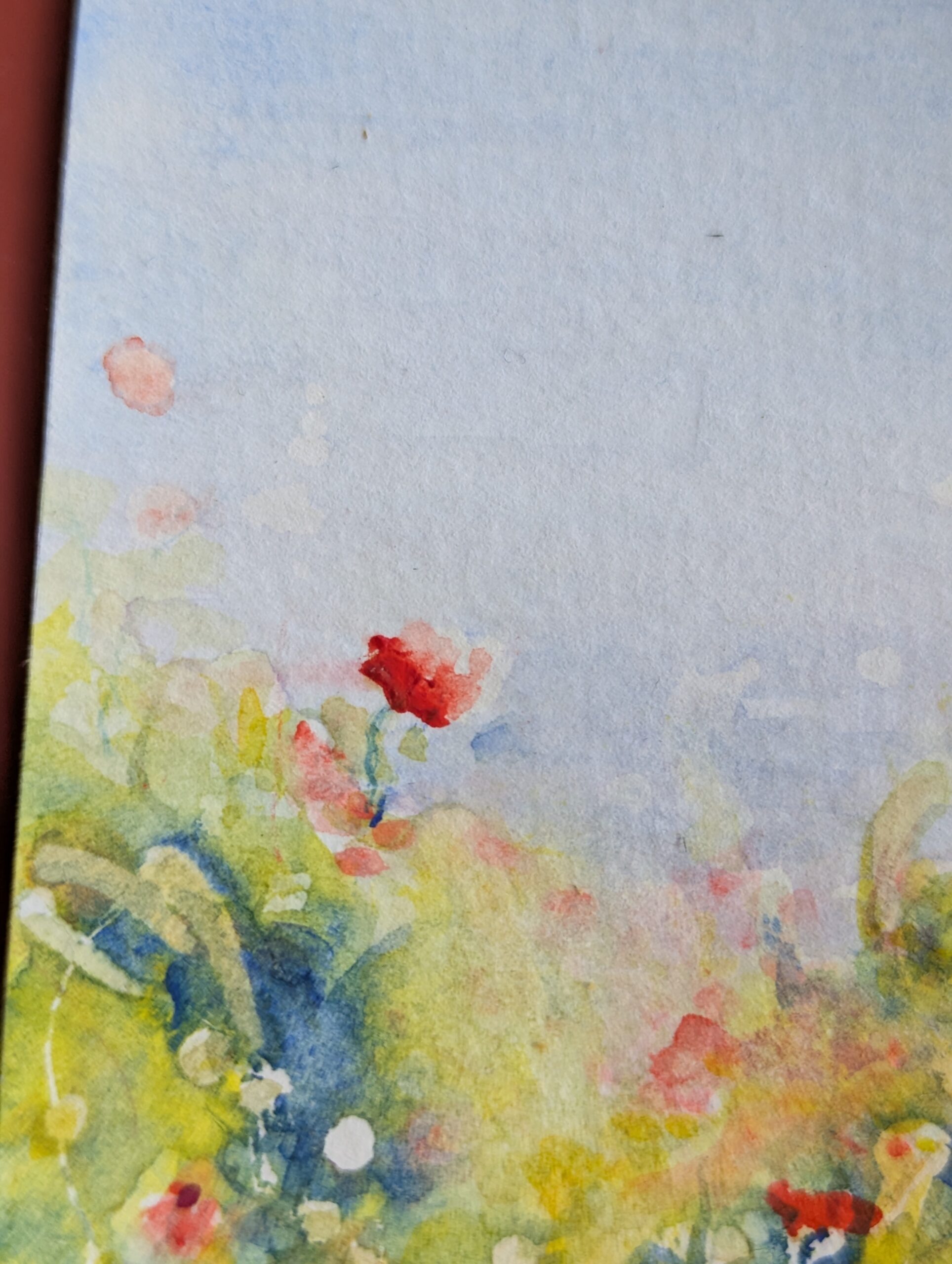 Poppy artwork. Tiny ACEO original art by Emma Herbert Poppies